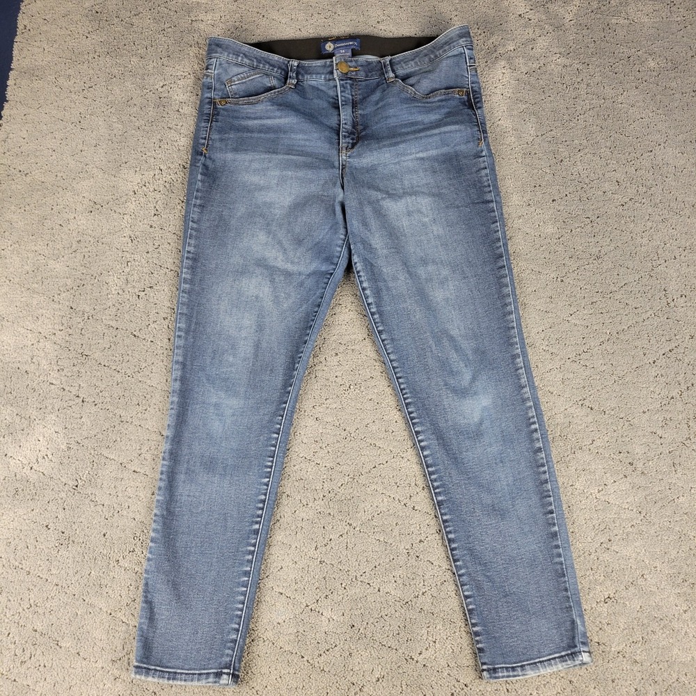 Democracy Jeans Womens 14 Blue Ab Solution Ankle Skinny Stretch Shaping Denim